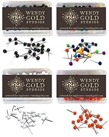 Classic Push Pin Globe Ivory with Pins for Tracking World Travels