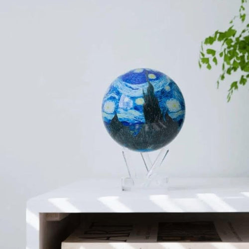 MOVA Starry Night 4.5” – Rotating Solar Art Globe Featuring Van Gogh’s Masterpiece