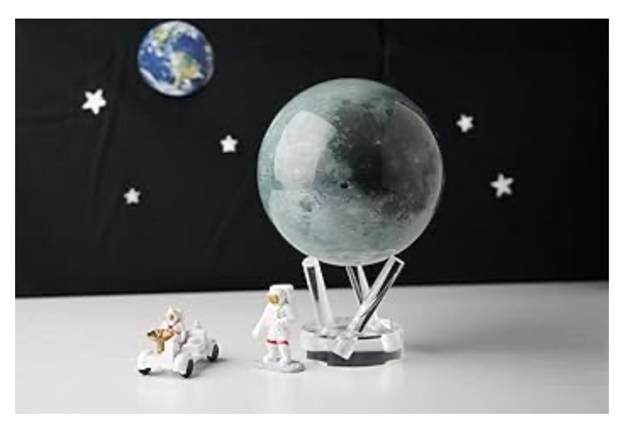 MOVA Globe Bundle – 8.5" Earth with Clouds + 4.5" Moon | Self-Rotating Globes Powered by Light | No Batteries or Cords | Elegant Home & Office Decor